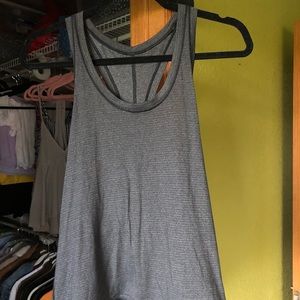 lululemon grey tie back tank top